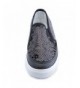 Loafers Boy's Girl's Sequins Low Top Casual Loafers Sneakers(Toddler/Little Kid/Big Kid) - Black - CX18C5SRQHQ $49.11