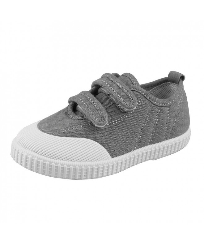 Loafers Boys' Girls' School Shoe Kids Lightweight Canvas Casual Low Top Sneakers Slip-On Loafers - Gray - CJ18H47YQE0 $29.08