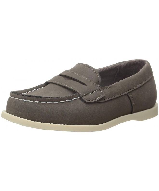 Loafers Kids' Simon4 Boy's Slip-on Boat Shoe Loafer - Grey - CQ12IJ6KF6H $38.09
