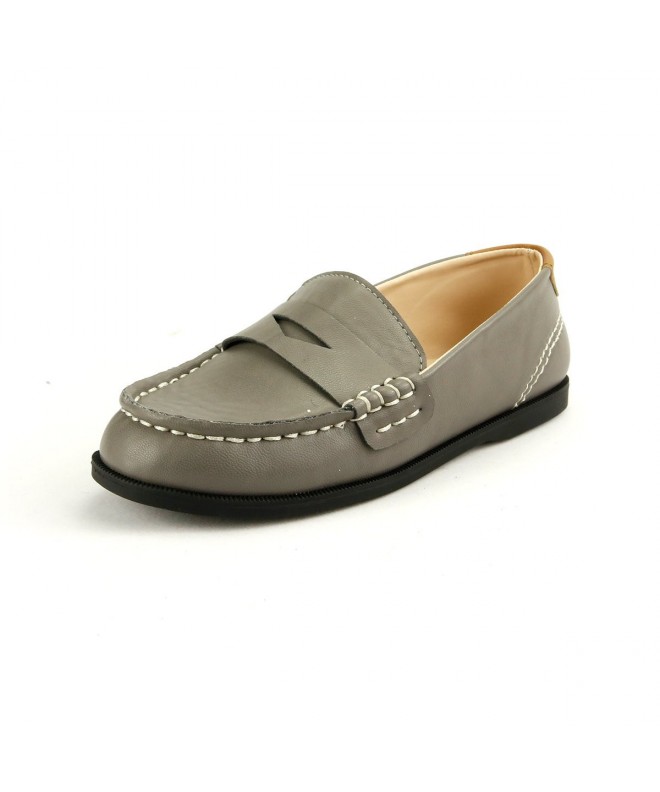 Loafers The Little Captain Boy's Loafer Shoes - Grey - CA125VOQMSF $31.37