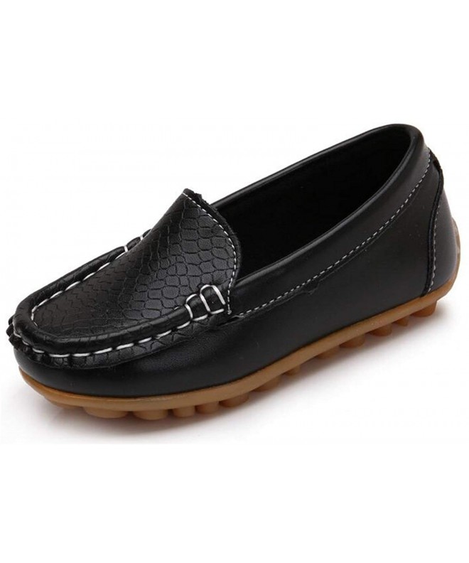 Loafers Boys Girls Soft Footwear Slip-On Loafers Oxford Shoes - Black - CD129BVPA4P $24.85