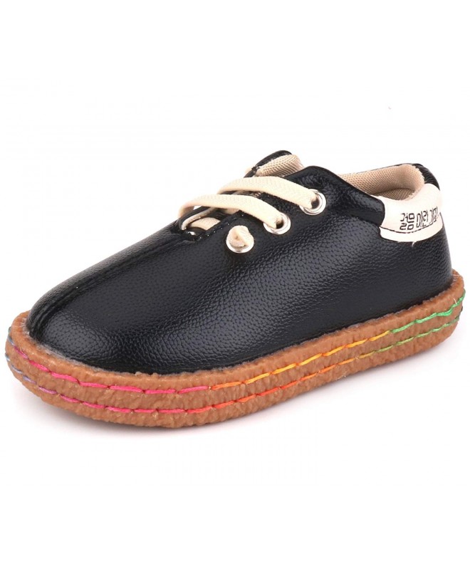 Loafers Casual Toddler/Little Boys Synthetic Leather Loafer Shoes Oxfords - Black - C3187N083S8 $20.25