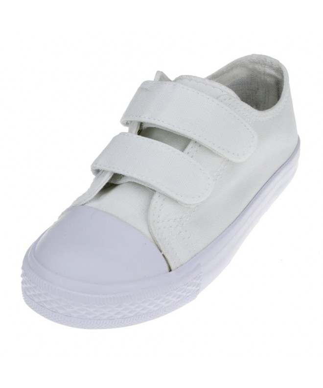 Loafers Maxu Canvas Kid Sneaker Hook and Loop Loafers - White - CN12L80E067 $30.68