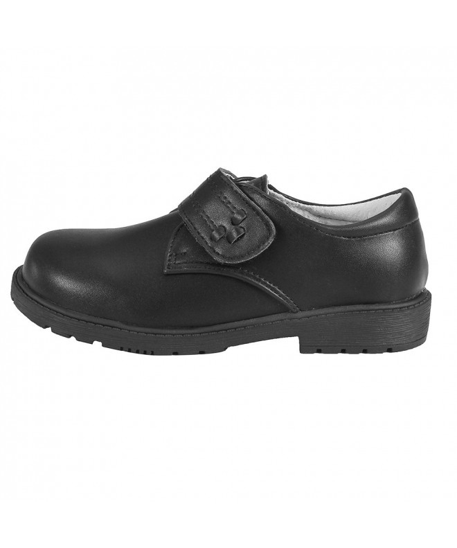 Boys Black School Uniform Genuine Leather Dress Shoes TPR Rubber Sole 1 ...