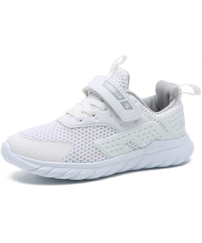 Running Boys Lightweight Sneakers Girls Breathable Athletic Running Shoes - White - CW1899NS6RL $44.83