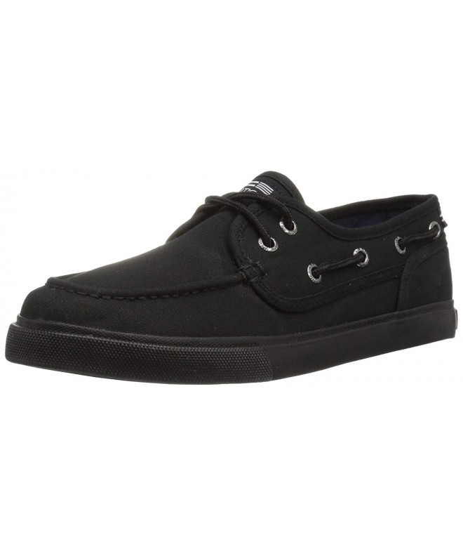 Loafers Kids' Spinnaker Solid Boat Shoe - Black Solid Mono - CQ12NRUW2VO $73.87