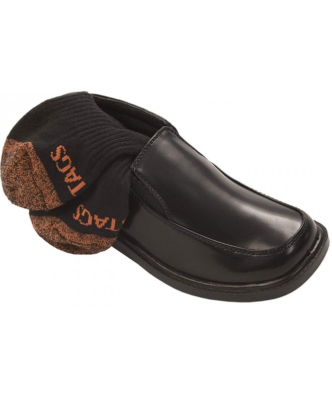 Loafers Brian Slip-On Dress Slip-on (Little Kid/Big Kid) + Added Value Sock Black - C818K4Z66A8 $51.77
