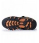 Hiking & Trekking Kids Waterproof Outdoor Hiking Athletic Sneakers Running Shoes - Brown/Orange(fabric) - CQ18GC8H3ZC $45.65