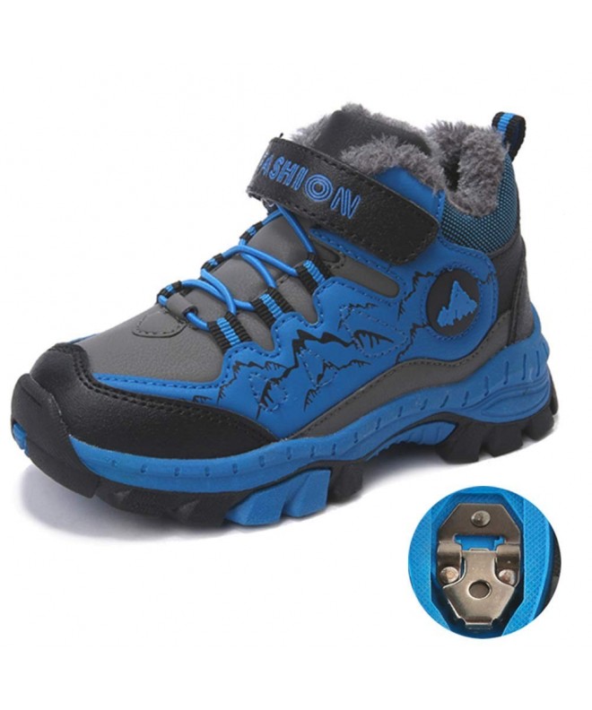 Hiking & Trekking Waterproof Resistance Climbing Sneakers - Blue/Grey-fur - CT18KH3TQID $48.44