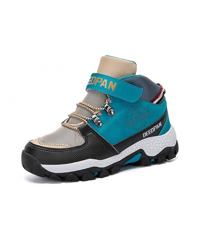 Hiking & Trekking Kids Hiking Shoes Anti-Slip Trail Trekking Outdoor Adventure Boots - Blue - CL18HQDYU2M $51.82