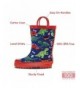 Rain Boots Rain Boots with Easy-On Handles in Fun Patterns for Toddlers and Kids - Puddle-a-saurus Dinosaur - C112O13ZW8X $34.84