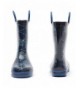 Rain Boots Toddler Kids Rubber Rain Boots - Blue Geometry - CW18G3M68EX $42.55