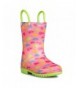 Rain Boots Children's Rain Boots Handles - Little Kids & Toddlers - Boys & Girls - Pink (Heart) - CZ18GU97LO7 $32.35