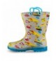 Rain Boots Children's Light Up Rain Boots for Little Kids & Toddlers - Boys & Girls - Grey (Construction) - C218KCCN8QW $42.83