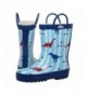 Rain Boots Natural Rubber Rain Boots Toddler Boys Girls Kids - Dinosaurs With Handles - C7184AG7NH9 $37.58
