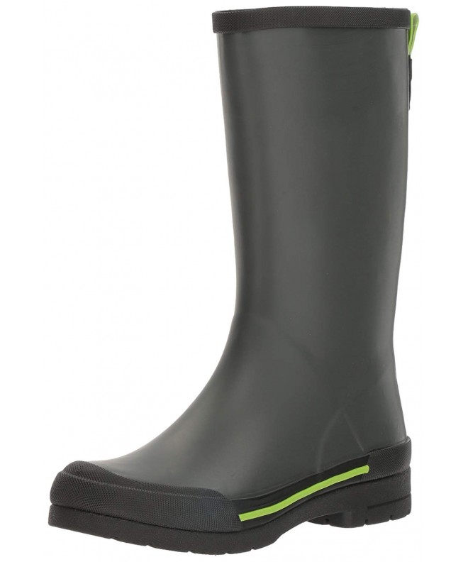 Rain Boots Kids' Waterproof Classic Youth Size Rain Boots - Charcoal - CA12MRZNWZ7 $65.81