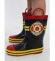 Rain Boots Fireman Firefighter Boys Girls Costume Style Rain Boots (Toddler/Little Kid) - Fire Dept Black - CV12E4GLAW3 $50.06