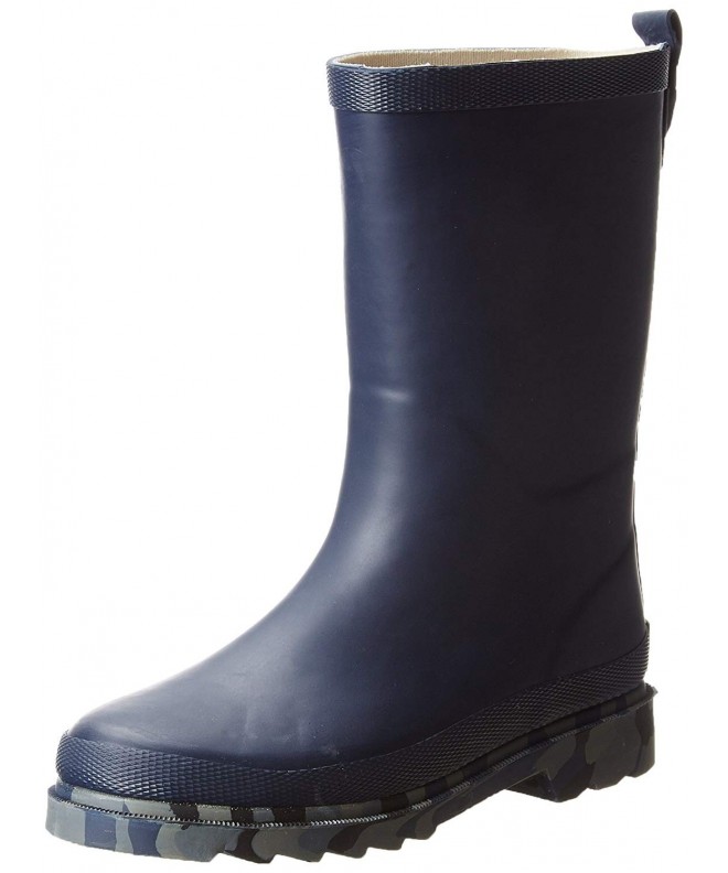 Rain Boots Kids' Waterproof Classic Youth Size Rain Boots - Navy Camo Sole - CZ11IW4DQVN $61.99