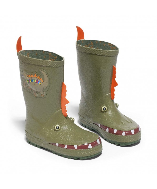 Rain Boots Boys' Dinosaur Rain Boot - Green - CN11297AIAT $61.97