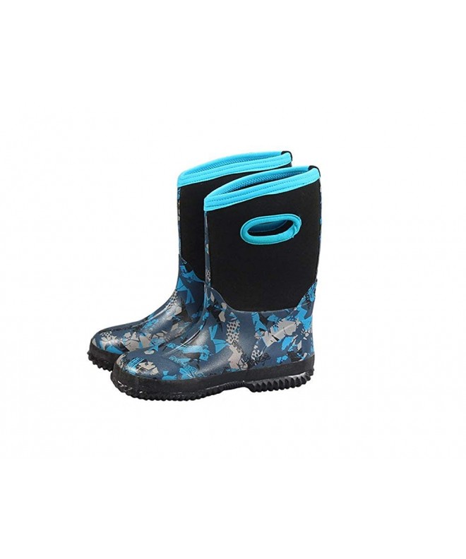 Rain Boots Fashion Waterproof Kids' Neoprene Rubber Rain Boots - CP184WK4OY5 $57.52