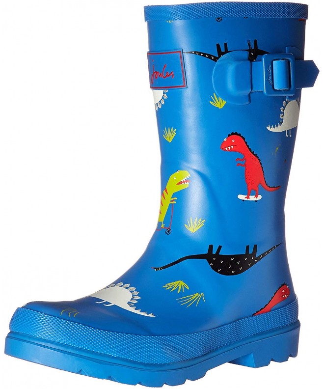 Rain Boots Boys' Printed Welly Rain Boot - Blue Skatersaurus - C512KMNWAUN $66.27