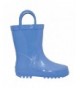 Rain Boots Solid Rubber Rainboots - Blue - C6113PFCF8J $29.59