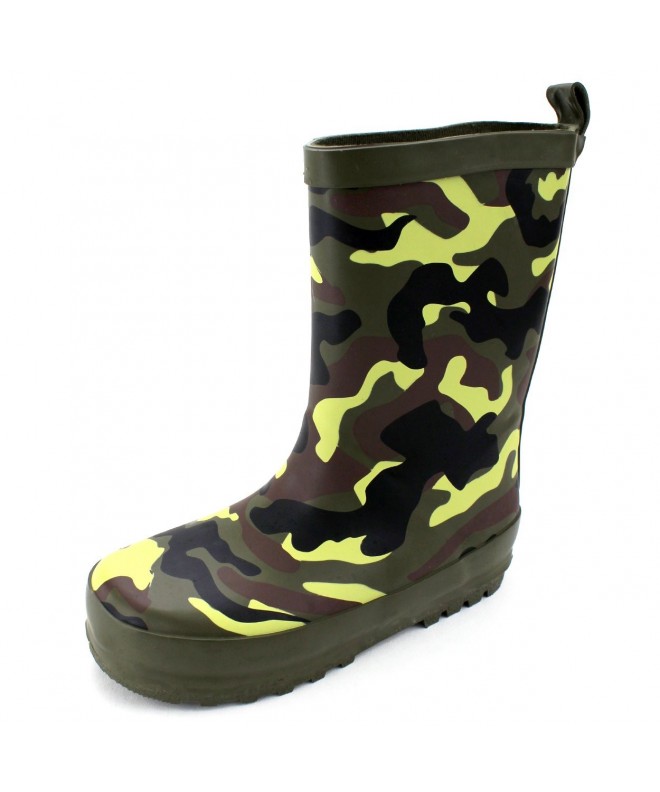 Rain Boots Camouflage Boys Rain Boots (Toddler/Little Kid) - Green/Camo - C812GJKR43H $31.42