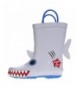 Rain Boots Sharky Tall Boys Rain Boots - Cute Galoshes for Kids in Many Sizes - Grey - CU18HOMASLW $42.93