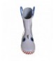 Rain Boots Sharky Tall Boys Rain Boots - Cute Galoshes for Kids in Many Sizes - Grey - CU18HOMASLW $42.93
