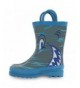 Rain Boots Kids Boys' Shark in the Sea Character Printed Waterproof Easy-On Rubber Rain Boots (Toddler/Little Kids) Grey - CJ...
