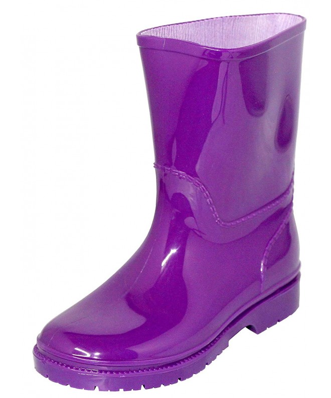 Rain Boots Children's/Toddler's Rain Boots - Waterproof - Rubber Shoes Sizes 11-3 & 5-10 - Lavender - CN12NSMAXWM $32.12