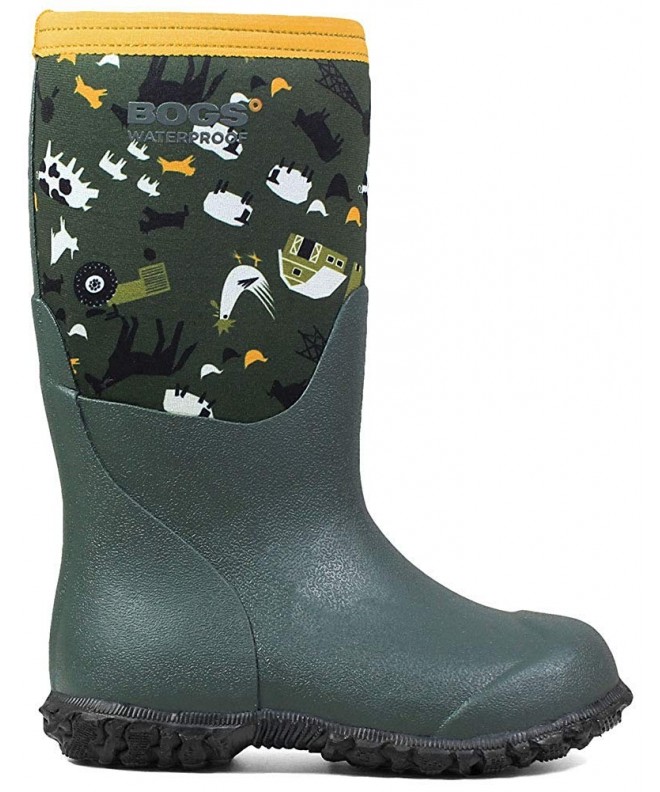 Rain Boots Toddler Range Farm Boot Green Multi Size 8 M US Toddler - CY11T1E8VHR $92.45
