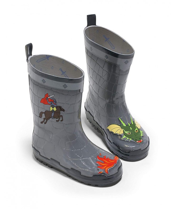 Rain Boots Dragon Knight Rain Boot - Grey - 5 M US Little Kid - CH18EG7Y0Y4 $63.76