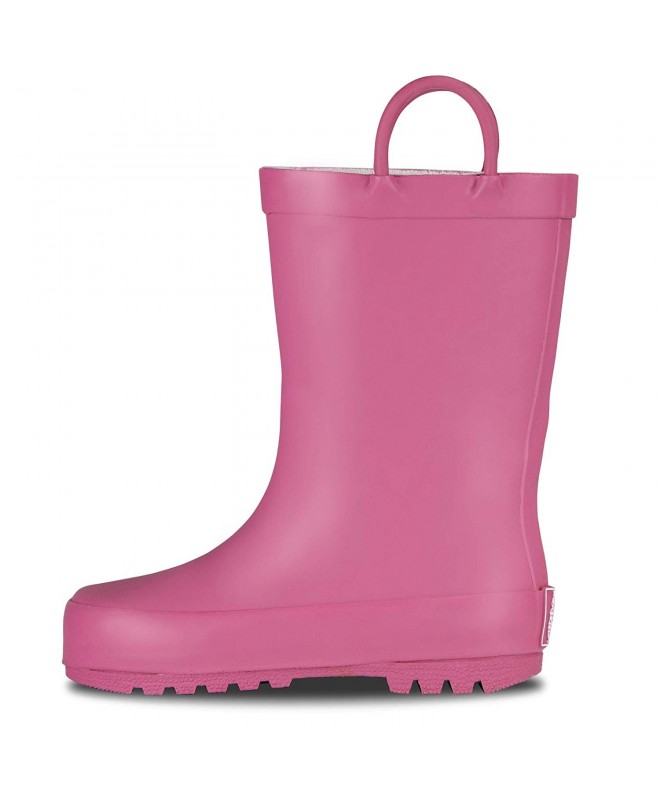 Rain Boots Elementary Collection Rain Boots with Easy-On Handles for Toddlers and Kids - Bubblegum Pink - CZ18M0L8SN2 $45.17