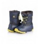 Snow Boots Boy's and Girl's Waterproof Winter Snow Boots - Nfwbn02 - Navy - C918EWACT4Z $52.73
