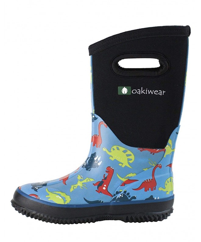 Snow Boots Kid's Neoprene Rain Boots - Snow Boots- - Dinosuars - CB12NRN4H6M $69.97