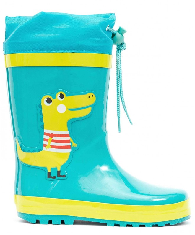 Snow Boots Toddler Kids Rubber Rain Boots - Crocodile Green - CE18G3HT7LM $39.78