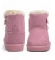Snow Boots Girl's and Boys Winter Snow Boots Fur Outdoor Slip-on Boots (Toddler/Little Kids) - Pink - C718LL6OAT6 $22.60