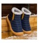 Snow Boots Boys Girls Winter Outdoor Boots Waterproof Slip On Fur Lined Snow Boot - Cute Blue-818 - CT18L2SYQUY $46.76