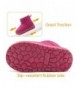 Snow Boots Girl's and Boys Winter Snow Boots Fur Outdoor Slip-on Boots (Toddler/Little Kids) - 63.rose Red - CV18KQKKXD6 $27.56