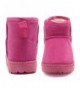 Snow Boots Girl's and Boys Winter Snow Boots Fur Outdoor Slip-on Boots (Toddler/Little Kids) - 63.rose Red - CV18KQKKXD6 $27.56