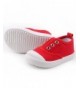 Running Boy's Girl's Candy Color Canvas Slip-On Lightweight Sneakers Cute Casual Running Shoes - Red - CC18I6L268K $27.33
