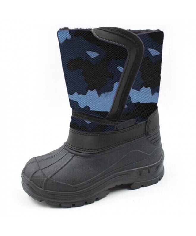 Snow Boots 1319 Blue Camo Big Kid 5 - C817YTQ2I2S $31.91