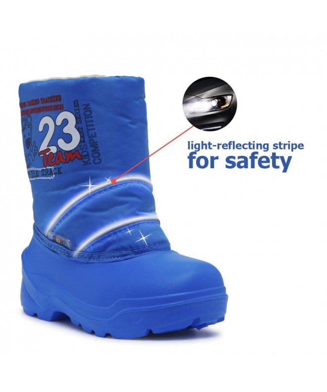 Snow Boots Waterproof Insulated Winter Snow Boot for Boys/Little Kid Blue - C218KIZERGQ $54.16