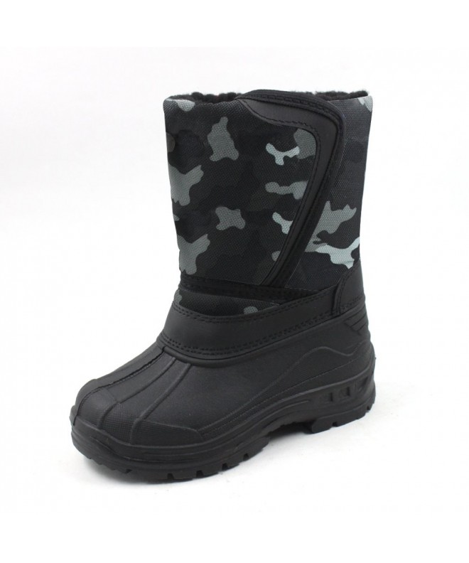 Snow Boots Cold Weather Snow Boot 1319 Gray Camo Size Big Kid 6 - CS12F3WHE87 $32.39