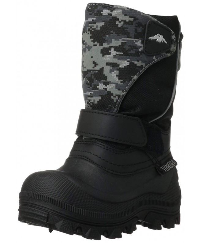 Snow Boots Quebec Wide (Toddler/Little Big Kid) - Black/Grey Camo - CZ1180R6B23 $88.38
