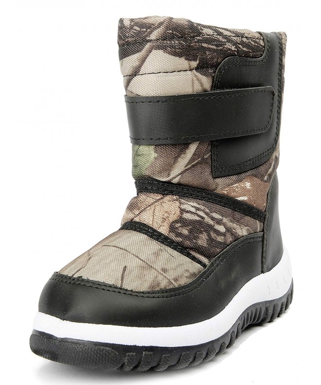 Snow Boots Girls Boys Snow Boots Winter Waterproof Slip Resistant Cold Weather Shoes - Camouflage - CM18KWE4S6D $51.86