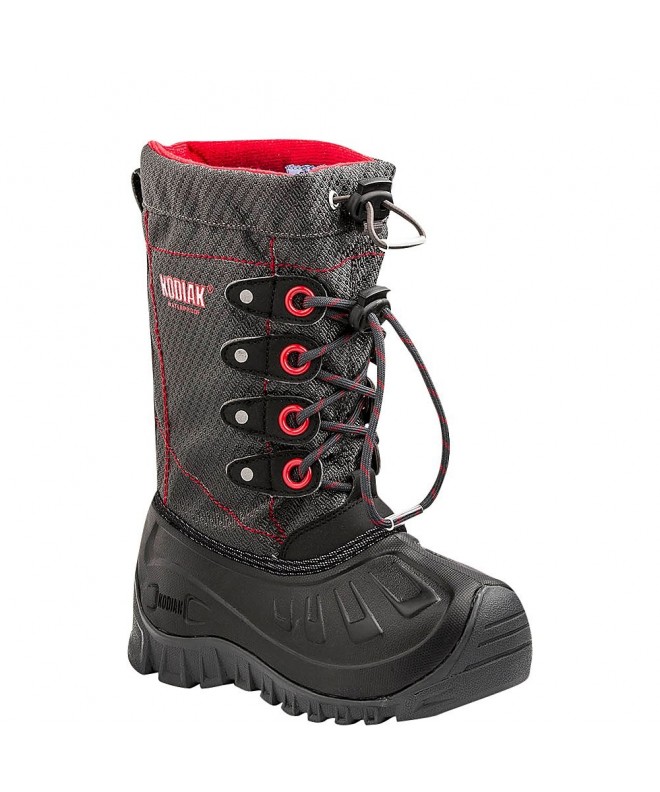 Snow Boots Upaco Charlie Snow Boot (10 US Toddlers) - Grey/Black/Radical Red - C912N9OZ3O1 $61.33