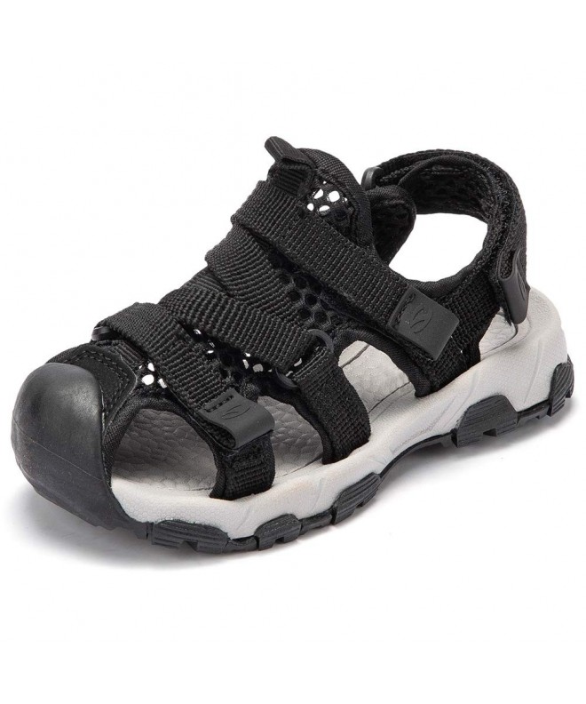 Sport Sandals Kids Sport Sandals Closed Toe Boys Lightweight Athletic Beach Shoes (Toddler/Little Kid/Big Kid) - Black - CZ18...