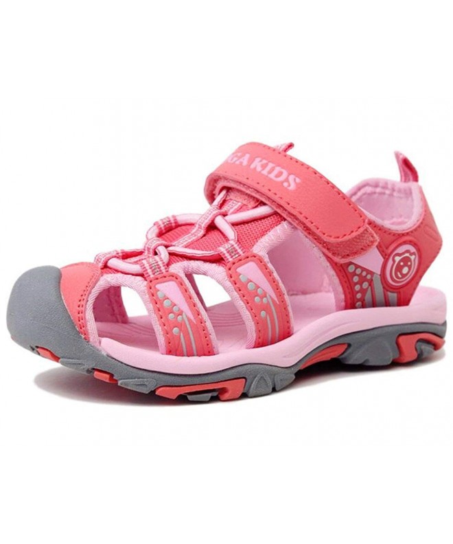 Sport Sandals Boy's Girl's Summer Beach Outdoor Closed-Toe Sport Sandals (Toddler/Little Kid/Big Kid) - Pink-02 - C418DA0A8AS...